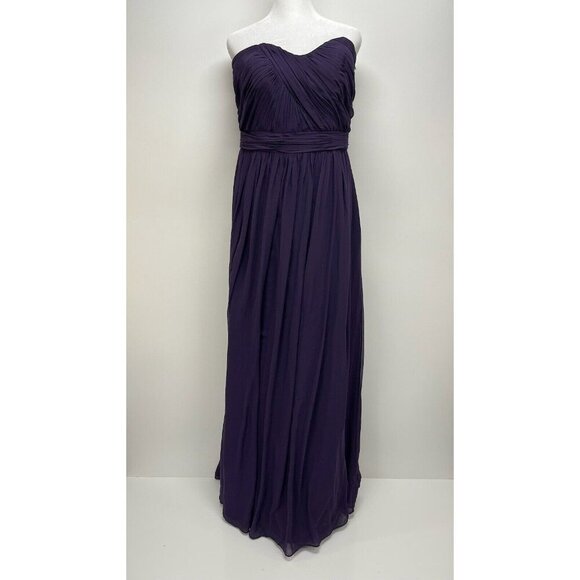 Dessy Collection Vivian Diamond Dress Size 12 Women’s Purple Bridesmaid Long - Picture 1 of 7